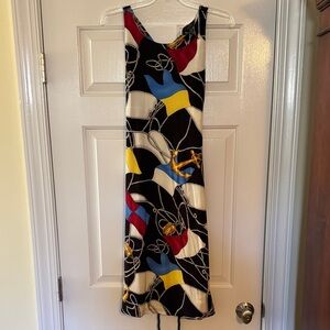 Ralph Lauren Multicolor Abstract Midi Dress